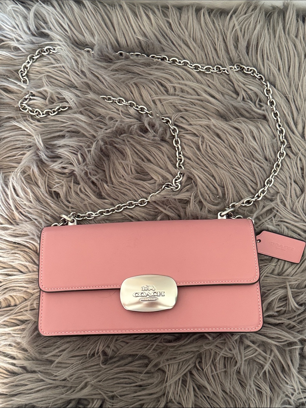 Coach Eliza Flap Crossbody True Pink Leather CP008